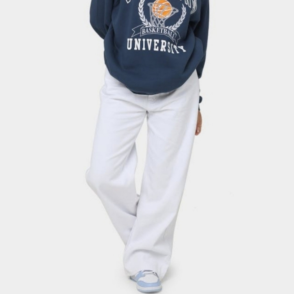 Mid-rise Wide Leg Jeans